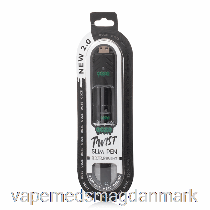 Vape Væske Ooze Slim Twist Pen 2.0 Flex Temp Batteri Panter Sort